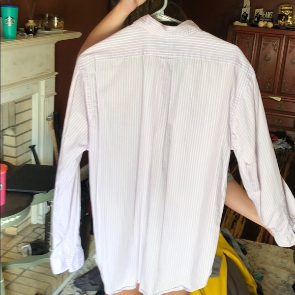 Button down polo dress shirt pink/lavender - Picture 2 of 3